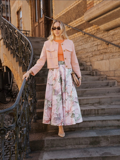 Emmy floral midi-skirt