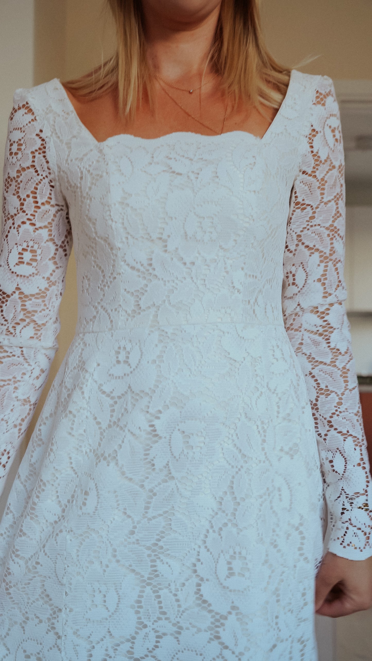 Lace mini dress
