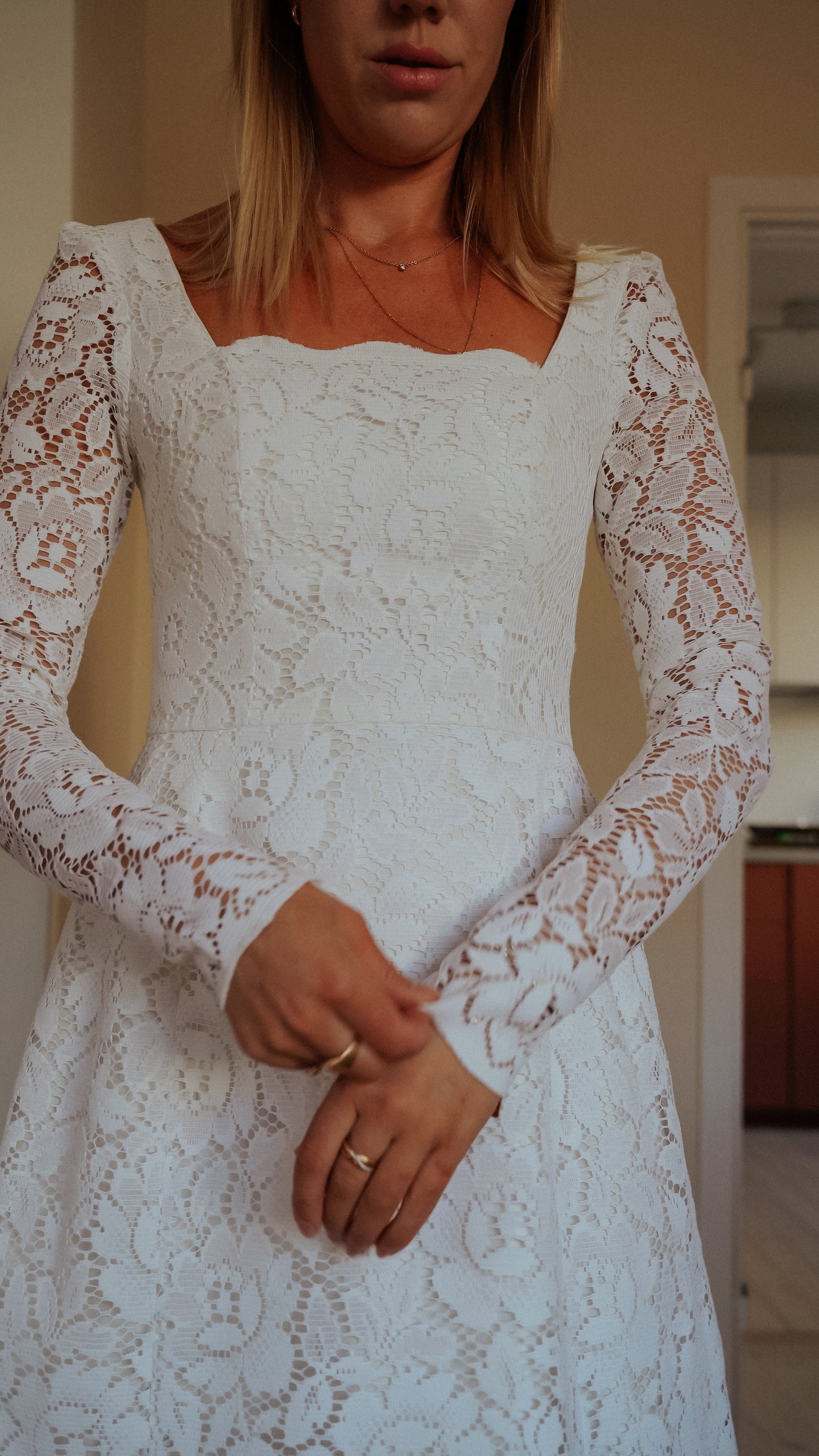 Lace mini dress
