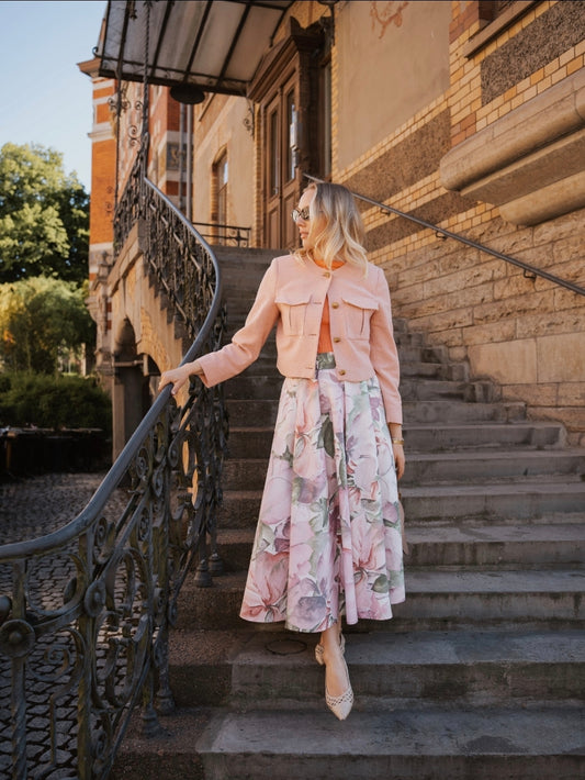 Emmy floral midi-skirt