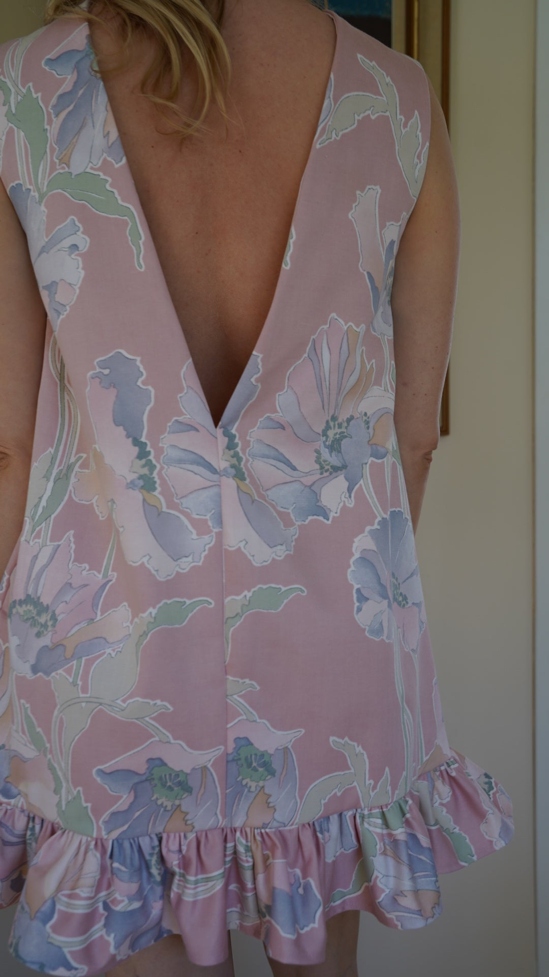 Open back mini dress
